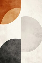 Poster - create modern art with scandinavian-inspired minimalist geometric shapes in soft tones for spacious 