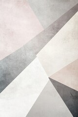 Poster - Scandinavian-inspired minimalist background featuring geometric shapes in soft white, gray, and taupe tones for modern design applications