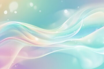 Poster - abstract design featuring soft water ripples and gentle light reflections in calming pastel colors f