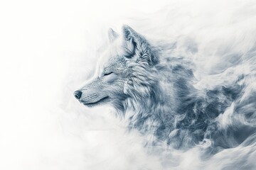 Poster - emphasizing tranquility through abstract nordic-style art with soft flowing patterns and spaciousnes