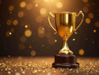 © Николай Срибяник - Golden trophy against sparkling background celebrating achievement and success