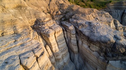 Poster - Dramatic Canyon Landscape Illuminated by Warm Sunset Lighting : Generative AI