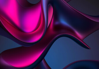 Poster - Abstract shapes with smooth design in vibrant colors showcasing artistic flowing forms