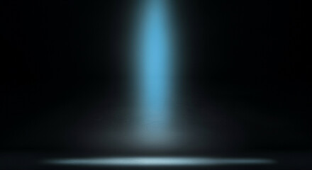 Poster - Light beam illuminating with a soft glow on dark background for dramatic effect