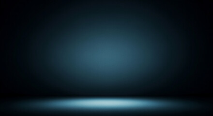 Poster - Background with dark blue gradient creating a soft glowing effect for artistic presentations and design projects