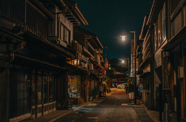 Naklejka na meble Higashiyama Chaya District in Kanazawa, Japan at night