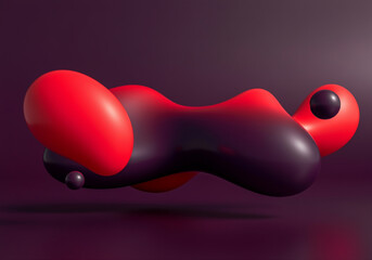 Poster - Abstract shapes graphic design with fluid forms and vibrant colors