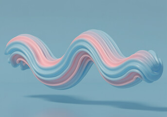 Poster - Wave pattern with vibrant colors in a smooth graphic design shape