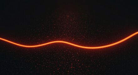 Poster - Glowing line with light effect and abstract design in vibrant colors
