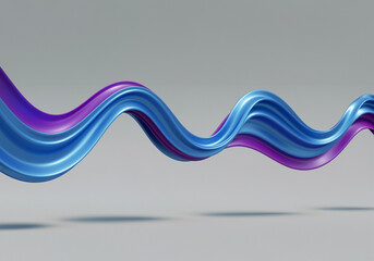 Poster - Wave abstract design colorful wave motion flowing curves