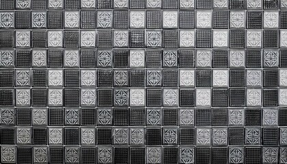 Wall Mural - black and white squares