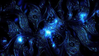 Poster - glowing blue abstract energy vortex with radiant light center, swirling liquid like textures background wallpaper for futuristic digital designs