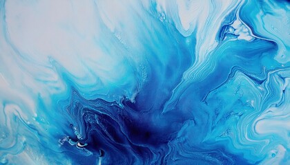 Aufkleber - vivid abstract blue and white marble fluid pattern, perfect for digital design background, branding projects, and artistic compositions

