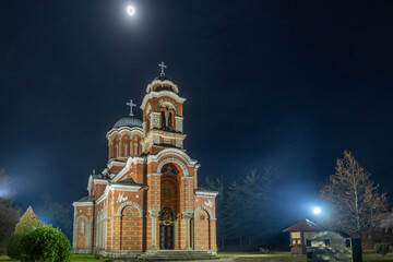 church in the night