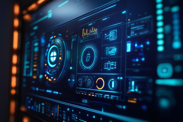 Aufkleber - Energy monitoring system display showcasing smart home utilities and data