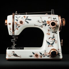 Wall Mural - Floral Sewing Machine Studio Shot (1)