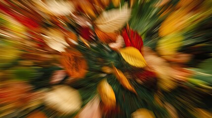 Poster - Abstract Autumn Leaves Burst Of Color