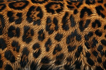 Wall Mural - Close up of real leopard fur showing texture and color, great for backgrounds and design elements