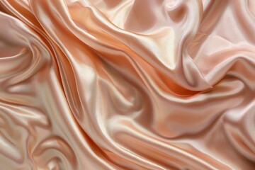 Poster - Smooth elegant pink silk or satin luxury cloth texture background is waving and flowing