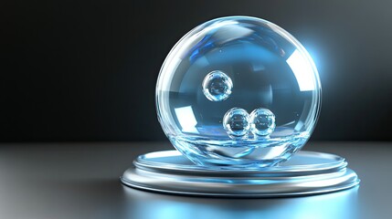 Poster - Glass Sphere Containing Smaller Bubbles Of Liquid