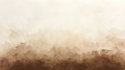 Poster - Abstract Watercolor Brown Gradient Landscape