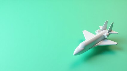 Aufkleber - Turquoise dumbbell on right. Soft orange background. Copy space for text, 3D render AI Generated Designer Element