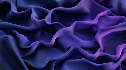 Poster - Abstract Draped Fabric Deep Purple Hues Texture