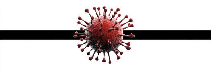 Poster - graphical representation of a minimalistic virus design with emphasis on simplicity and clarity. gen