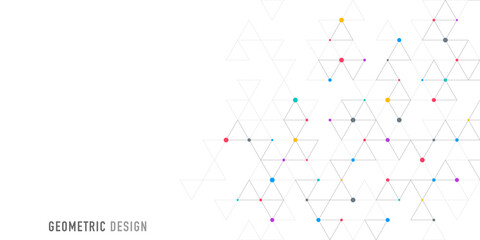 Poster - Abstract vector background with a geometric pattern of triangle shapes. Graphic design element 
