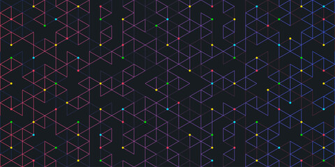 Poster - Abstract vector background with a seamless geometric pattern of simple triangle shapes. Stylish vector texture