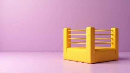 Poster - Coral pink dumbbell on right. Soft green background. Copy space for text, 3D render AI Generated Designer Element
