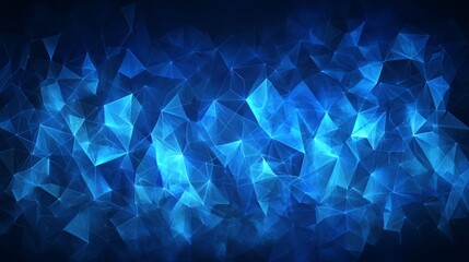 Sticker - Vibrant blue abstract background with geometric shapes and patterns