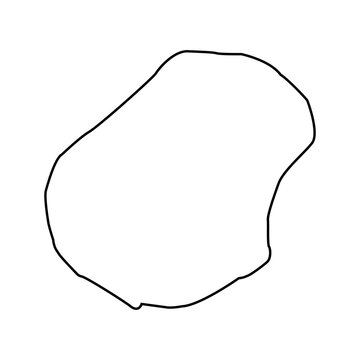 Vector outline Nauru icon outline on white background