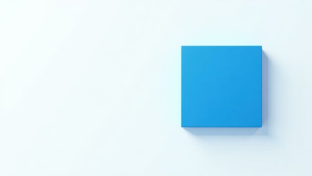 Cerulean blue microchip on left. Soft blue background. Copy space for text, 3D render AI Generated Designer Element