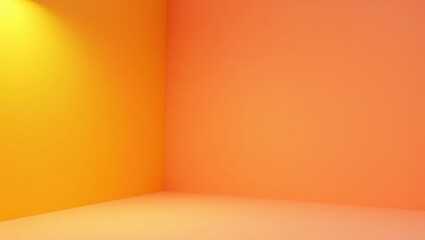 Poster - Mustard yellow spotlight on right. Soft purple background. Copy space for text, 3D render AI Generated Designer Element