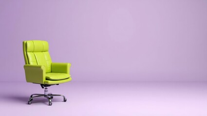 Poster - Chartreuse lab beaker on left. Soft green background. Copy space for text, 3D render AI Generated Designer Element