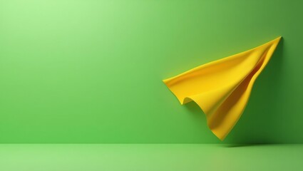 Leinwandbilder - Coral pink dumbbell on right. Soft green background. Copy space for text, 3D render AI Generated Designer Element