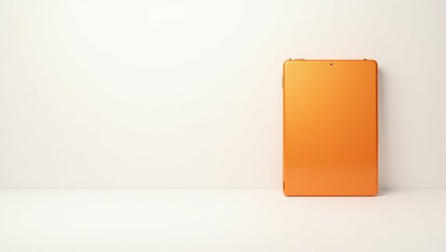 Orange electric hypercar on left. Soft pink background. Copy space for text, 3D render AI Generated Designer Element