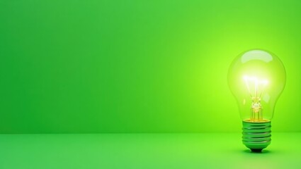 Poster - Lime green parrot perched on a branch on left. Soft yellow background. Copy space for text, 3D render AI Generated Designer Element