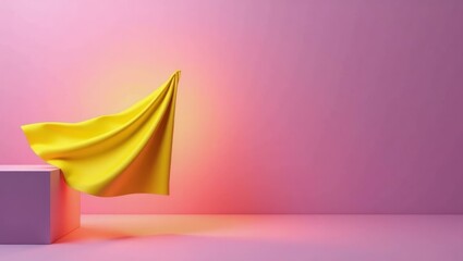 Leinwandbilder - Coral pink dumbbell on right. Soft green background. Copy space for text, 3D render AI Generated Designer Element