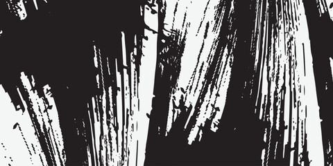 Wall Mural - black brush strokes isolated on white background. brush strokes grunge background. vector brush stro