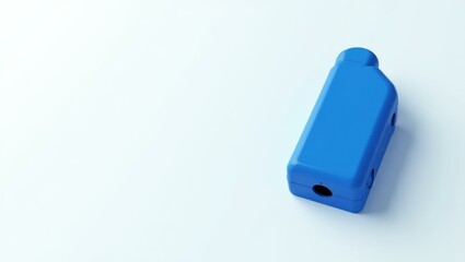 Leinwandbilder - Cobalt blue lie detector on right. Soft blue background. Copy space for text, 3D render AI Generated Designer Element