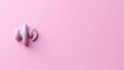 Poster - Violet compass on left. Soft pink background. Copy space for text, 3D render AI Generated Designer Element