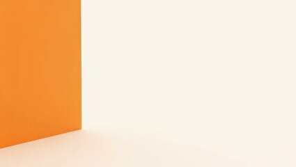 Poster - Tangerine carousel horse on right. Soft red background. Copy space for text, 3D render AI Generated Designer Element