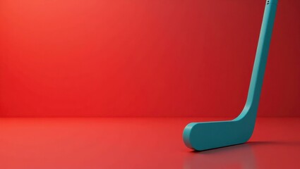 Poster - electric crimson parrot on left. soft coral background. copy space for text, 3d render ai generated 