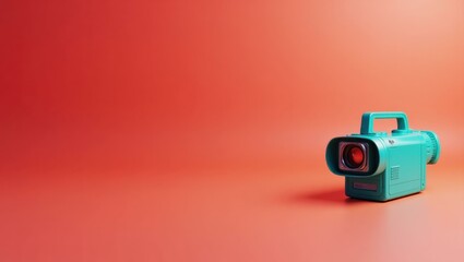 Poster - Teal and gold gavel on left. Soft yellow background. Copy space for text, 3D render AI Generated Designer Element