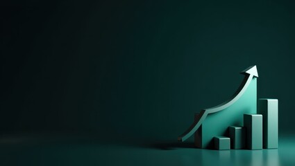 Leinwandbilder - Coral pink dumbbell on right. Soft green background. Copy space for text, 3D render AI Generated Designer Element