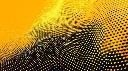 Poster - Colorful abstract pattern with yellow and black dots creating a vibrant visual effect