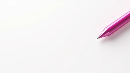 Poster - fuchsia scriptwriting pen on right. soft pink background. copy space for text, 3d render ai generate
