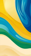 Poster - Smooth, flowing lines create a dynamic and vibrant visual, perfect for modern and creative projects seeking a touch of artistic flair, evoking feelings of motion and energy